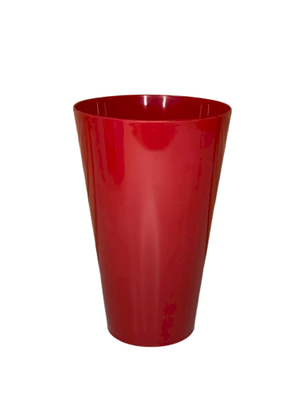 VASO ACRILICO TULIPA PEQUENO UNIDADE OPACO VERMELHO 25659