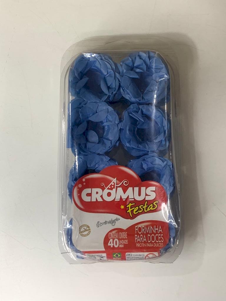 FORMINHA P/DOCE ROSES S/FOLHA AZUL ROYAL 228066 C/40
