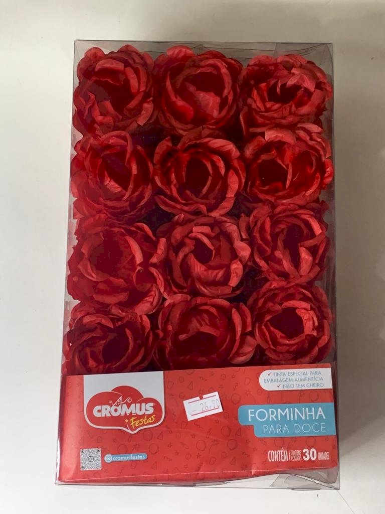 FORMINHA P/DOCE FLORA VERMELHO RUBI C/30 UN 129182 28610701