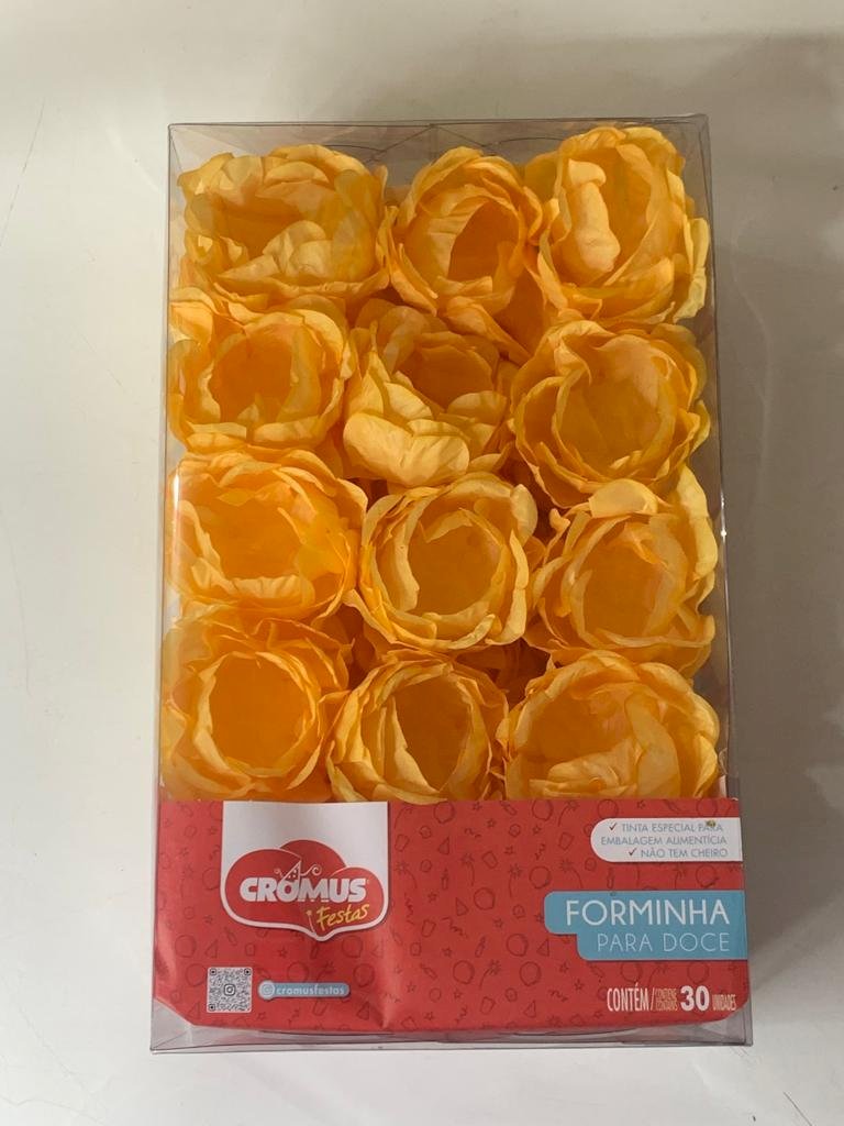 FORMINHA P/DOCE FLORA AMARELO GIRASSOL C/30 129151 28610698