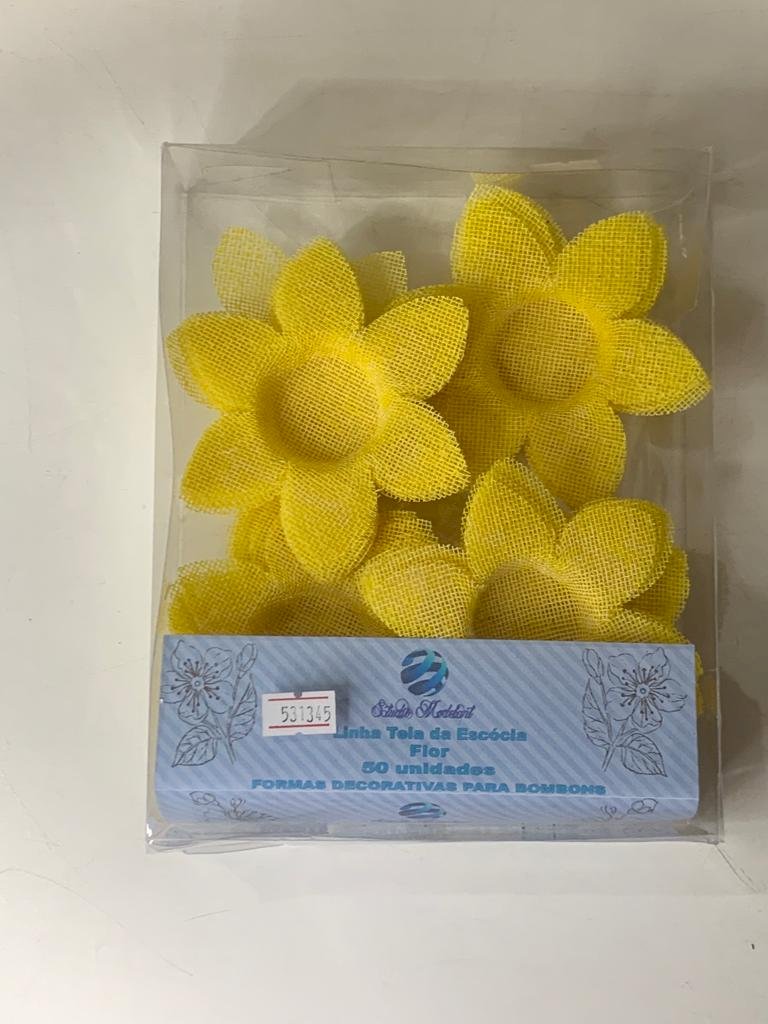 FORMINHA PARA DOCE FLOR TELA AMARELO CLARO C/50 531345