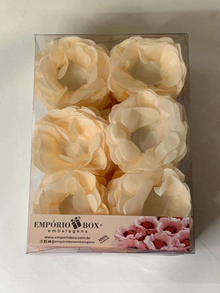 FORMINHA PARA DOCE FLOR SEDA GRANDE CREME C/30 034188