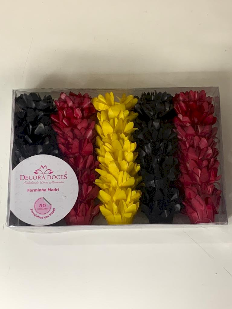 FORMINHA MADRI 50UN KIT COMEMORE PRET/VERMELHO/AMARELO 80325