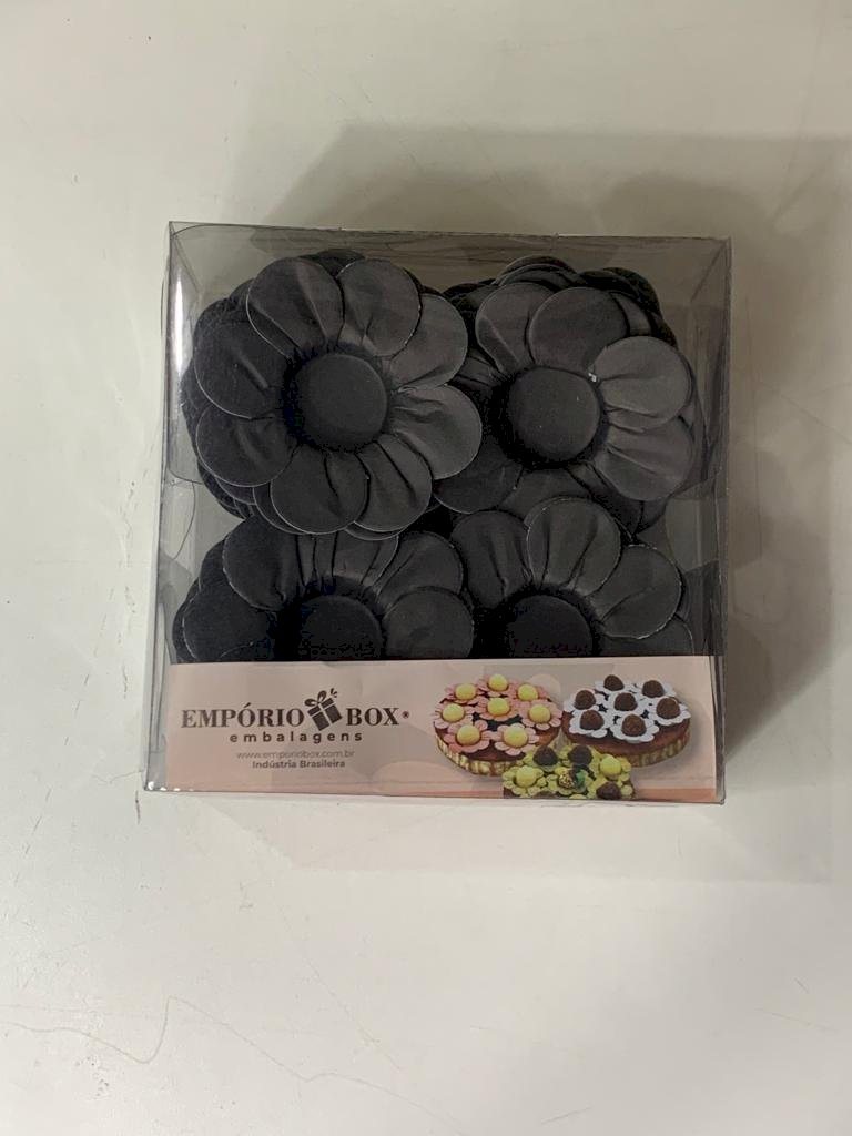 FORMINHA PARA DOCE PETALA DE PAPEL PRETO C/50UN 433112