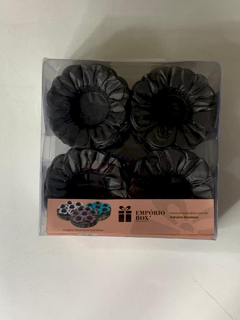 FORMINHA PARA DOCE PETALA SEDA PRETO MONTADA C/40UN 023281
