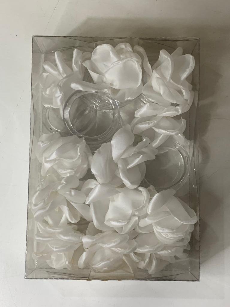 PORTA GUARDANAPOS DE ARO BRANCO C/12 504080