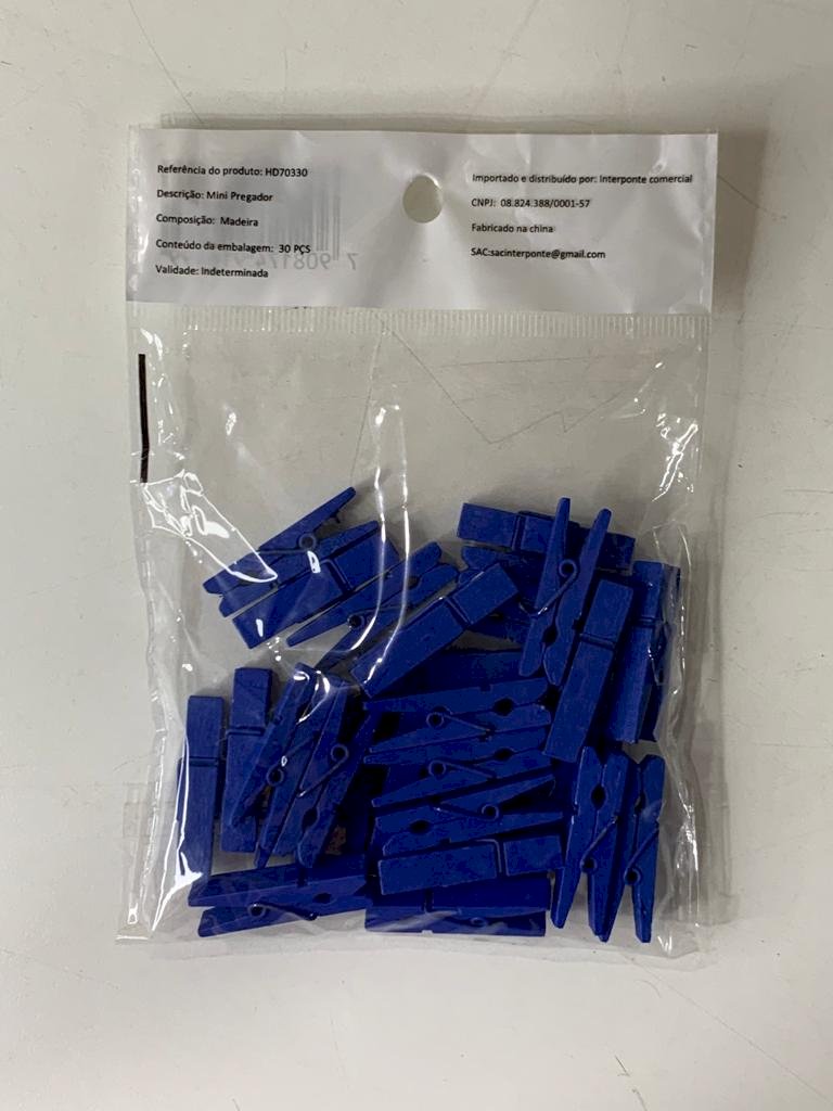 MINI PREGADOR MADEIRA C/30 VM/PT/BR/RS/PK/AZ E/KRF/TF 916499