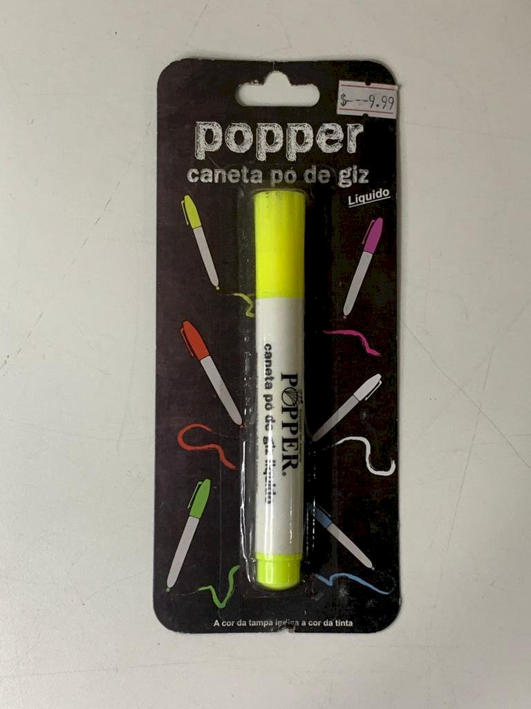 CANETA PO DE GIZ AMARELO FLUOR CPY