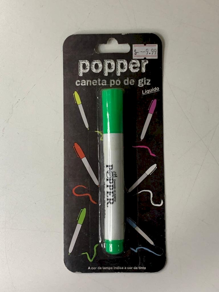 CANETA PO DE GIZ VERDE FLUOR CPG