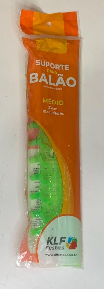 KIT SUPORTE PARA BALAO MEDIO 33CM LARANJA C/10 640074