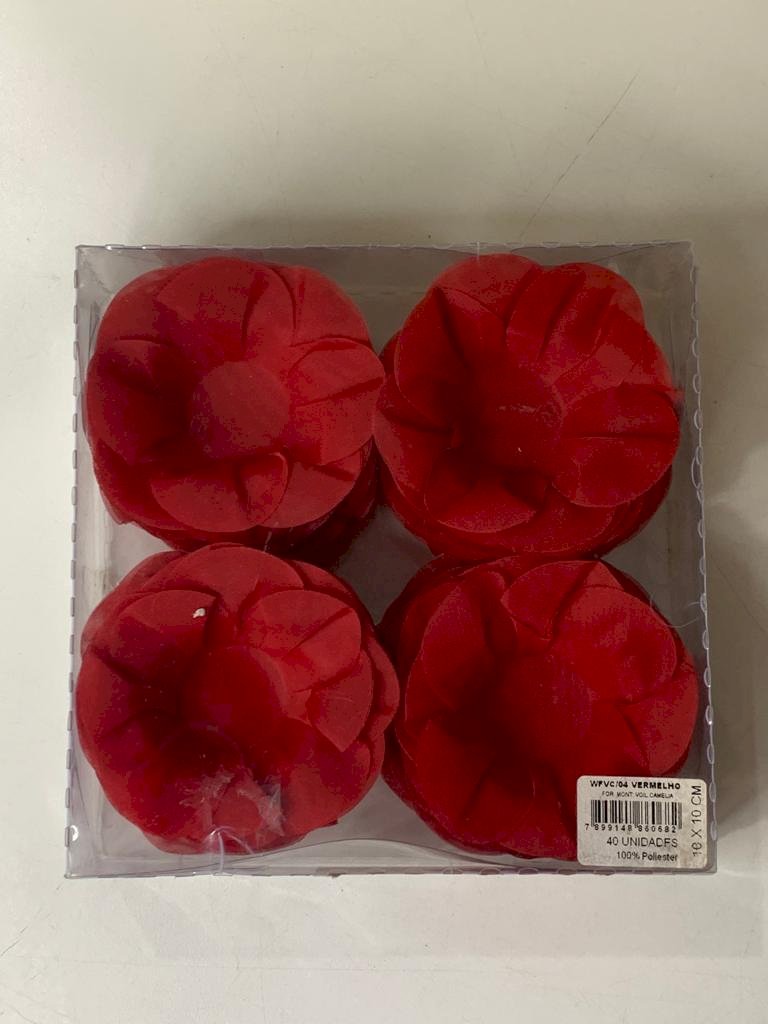 FORM. MONT. 100% POL. CAMELIA 10X10 C/40UN VERMELHO 860682