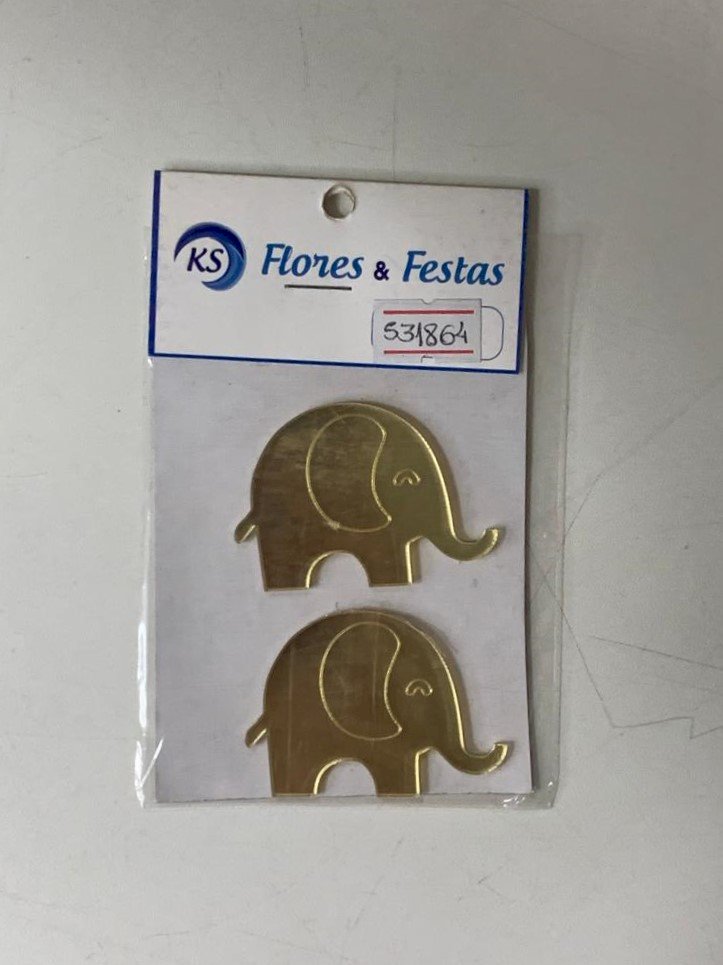 APLIQUE ACRILICO ELEFANTE C/2 531864
