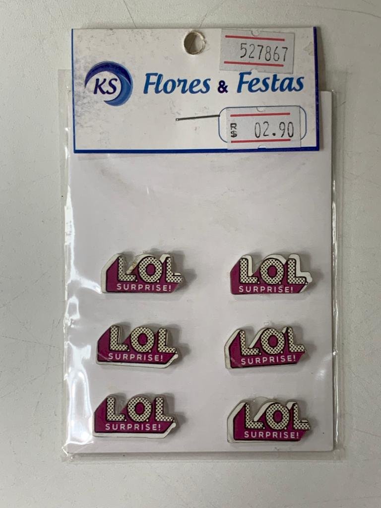 APLIQUE ACRILICO CRISTAL NOME LOL C/6 527867