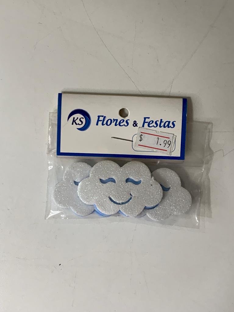 APLIQUE EVA NUVEM AZUL C/3 520714