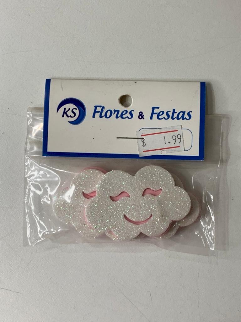 APLIQUE EVA NUVEM ROSA C/3 521018