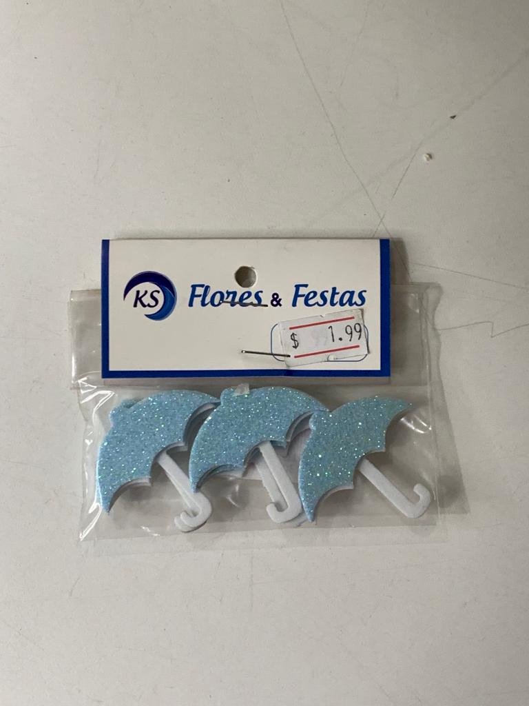 APLIQUE EVA GUARDA CHUVA AZUL C/5 520721
