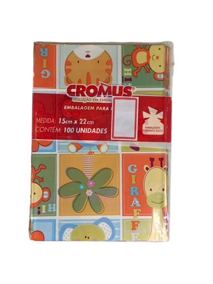 SACO PEROL 15X22 - ILHA DOS BICHOS - 803425
