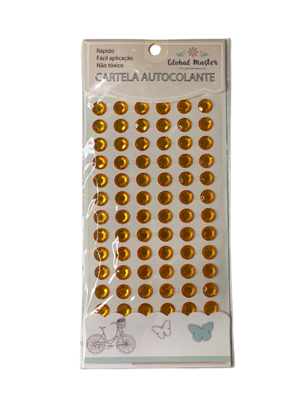 CARTELA ADESIVA 10MM STRASS CR101 601018