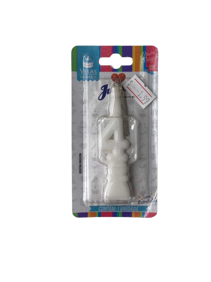 VELA ANIVERS NUMERO N.4 BRANCA 101514