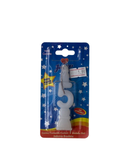 VELA ANIVERS NUMERO N.5 BRANCA 101521