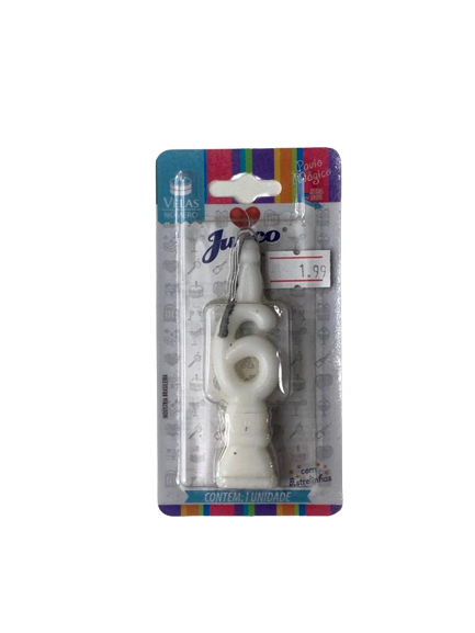 VELA ANIVERS NUMERO N.6 BRANCA 101538