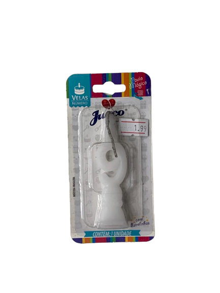 VELA ANIVERS NUMERO N.9 BRANCA 101576