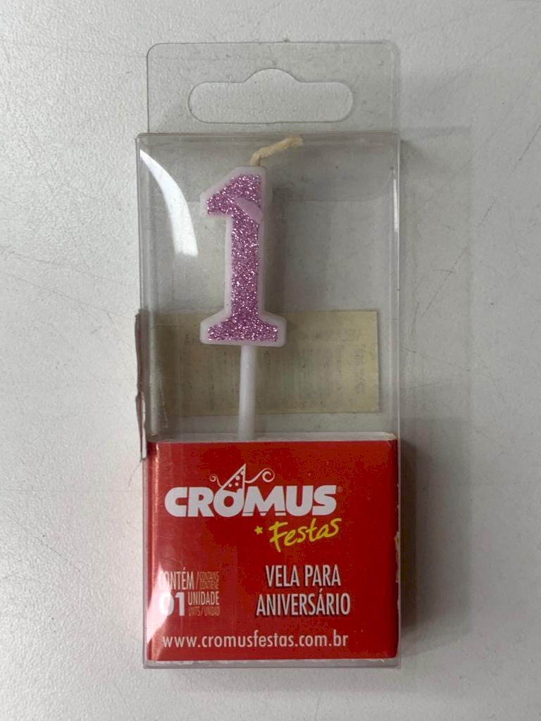 VELA MINI N1 PURO GLITTER ROSA 29001952