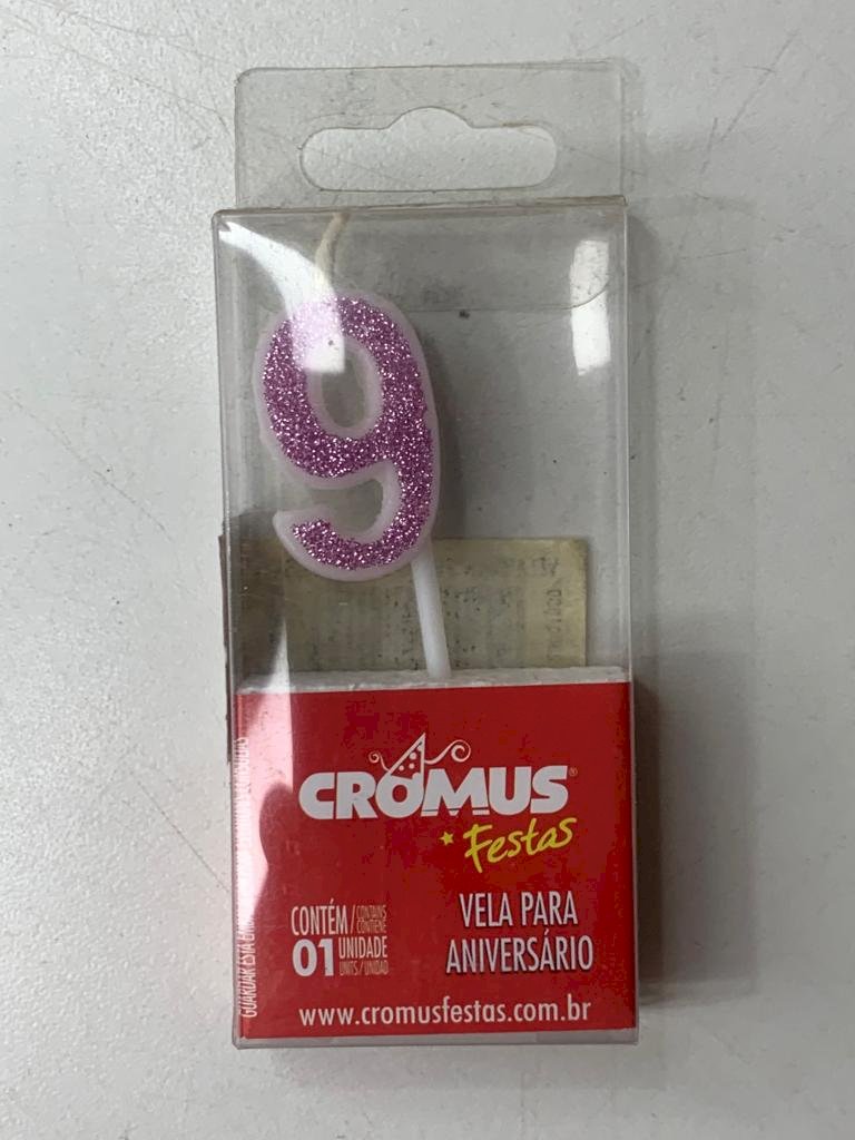 VELA MINI N9 PURO GLITTER ROSA 29001960