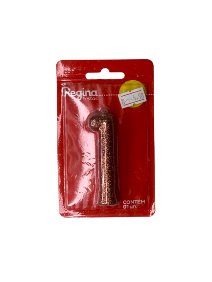 VELA ANIVERSARIO N1 CINTILANTE OURO ROSE 744808