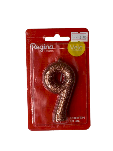 VELA ANIVERSARIO N9 CINTILANTE OURO ROSE 744884