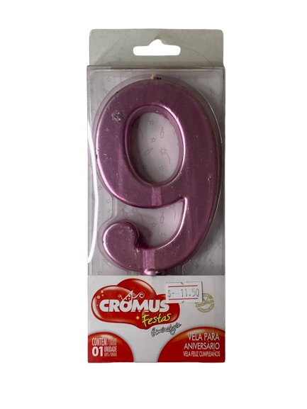 VELA GRANDE N.9 METALIZADO ROSA 29001015