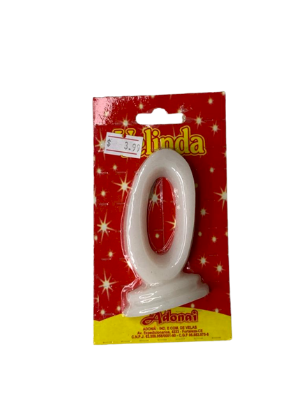 VELA MANUSCRISTO NUMERO 0 BRANCO 202715