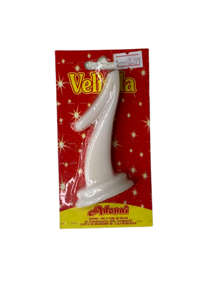 VELA MANUSCRISTO NUMERO 1 BRANCO 202623