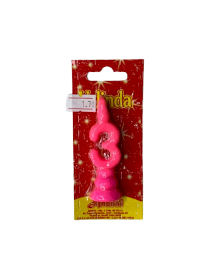 VELA POP NUMERO 3 ROSA 195031