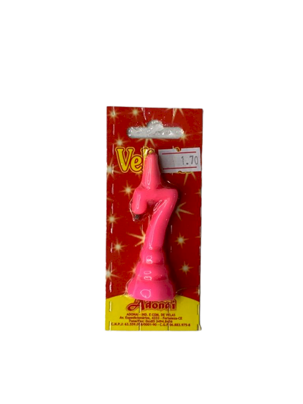 VELA POP NUMERO 7 ROSA 195079