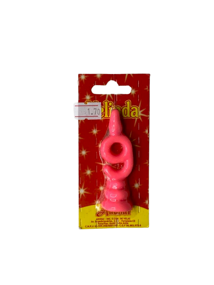 VELA POP NUMERO 9 ROSA 195093