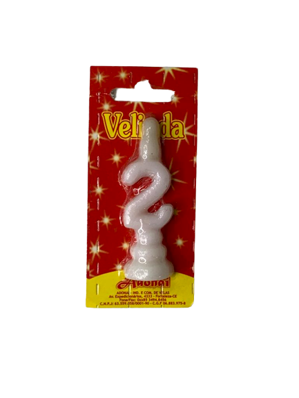 VELA POP NUMERO 2 BRANCO 194928