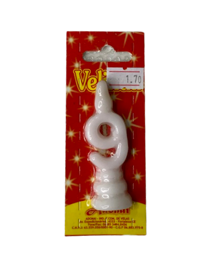 VELA POP NUMERO 9 BRANCO 194997