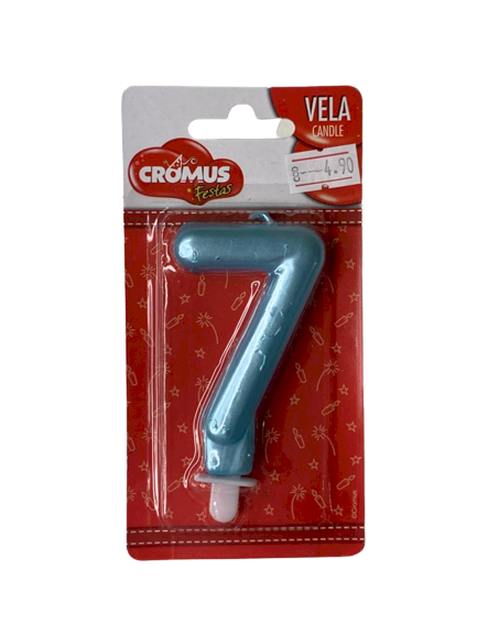VELA N7 PEROLIZADA AZUL 29002680 336078