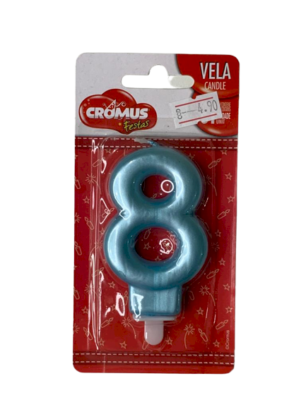 VELA N8 PEROLIZADA AZUL 29002681 336085