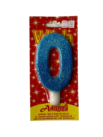 VELA NUMERO RELUZENTE N 0 AZUL 228487