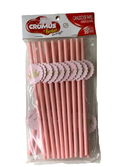 CANUDO DE PAPEL C/APLIQUE REINADO DA PRINCESA C/20 29000607