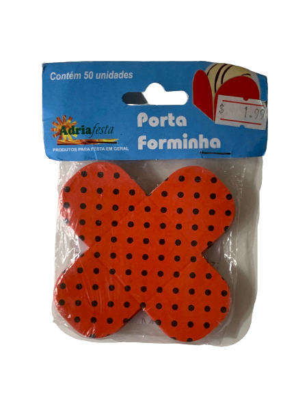 PORTA FORMINHA POA VERMELHA C/BOLINHA PRETA 409369
