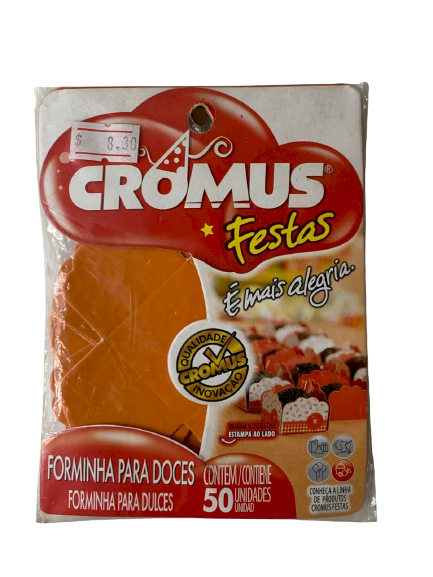 FORMINHA PARA DOCE LISA LARANJA C/50 UNID 229556