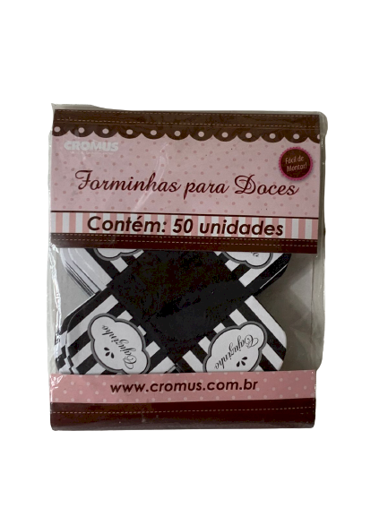 FORMINHA P/DOCE CAJUZINHO PRETO/BRANCO C/50 229401