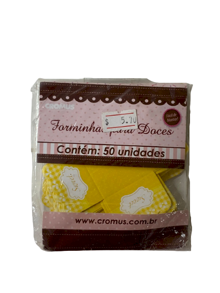 FORMINHA P/DOCE SWEET RENDA AMARELO PT C/50 229277
