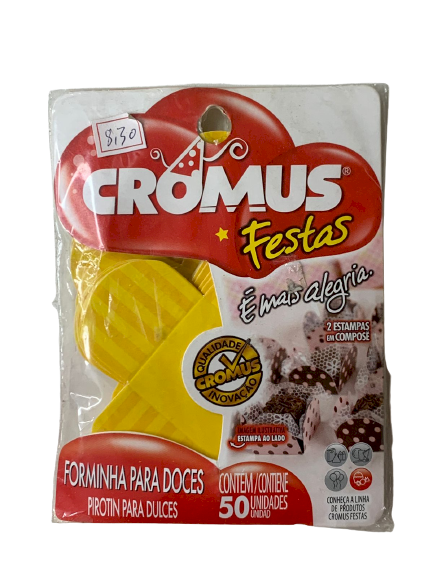 FORMINHA P/DOCE POA LISTRAS AMARELO C/50 229206