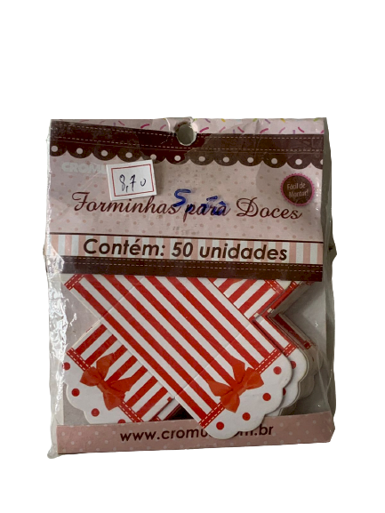 FORMINHA P/DOCE LACINHO VERMELHO 229602 C/50