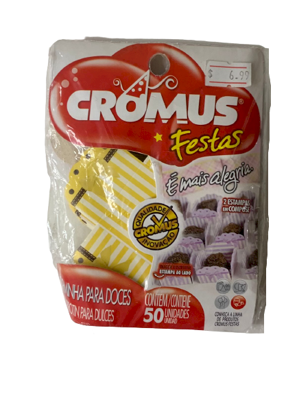 FORMINHA PARA DOCE  LACINHO AMARELO C/50 229604