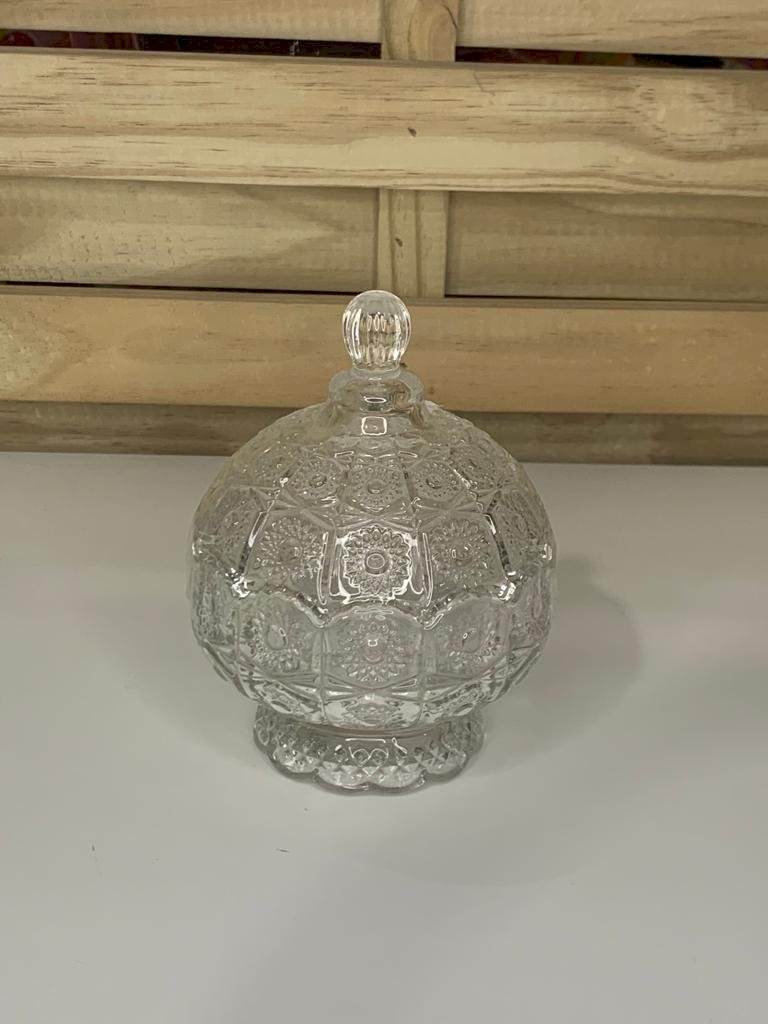 POTICHE DECORATIVO C/PE DE CRISTAL DE CHUMBO SUN 11X15CM